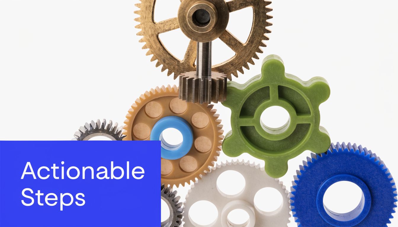A close-up of interlocking colorful plastic and metal gears symbolizing complex system mechanics and project workflow.